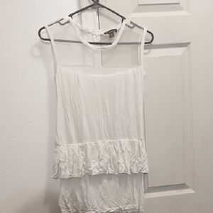 Cray Elegant White Sleeveless Top